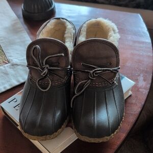 L.L. Bean Womens Brown and Black Winter Boots